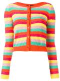 striped cropped cardigan