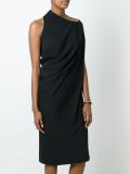 single shoulder draped dress