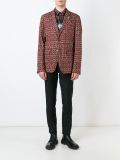 印花纽扣西装夹克