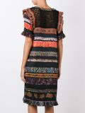 patterned fitted dress