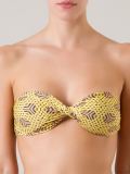 printed bandeau bikini top