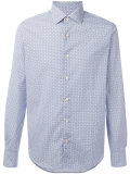 geometric pattern button-up shirt