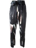 'Raso' printed cropped trousers