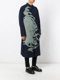 patterned slouch coat