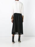 pleated skirt monochrome shirt dress