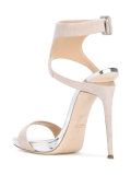 notched heel sandals