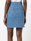 fitted denim skirt