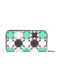 geometric print zipped wallet