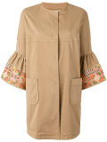 cropped sleeves coat 