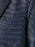 striped chambray blazer