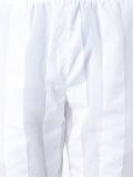 条纹弹性松紧长裤