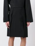slash detail knee length skirt