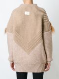 draped faux-fur trim jumper