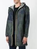 back logo camouflage raincoat