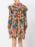 plants print longsleeved dress