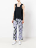 leaf pattern trousers
