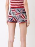 geometric knitted shorts