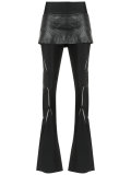 layered flare trousers