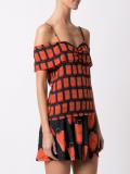 off shoulder printed blouse