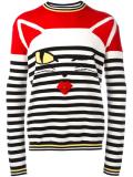 'cat wink' striped jumper