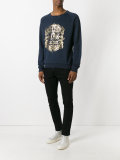 metallic print sweatshirt