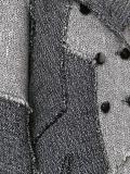double breasted patchwork coat