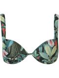 printed demi bikini top