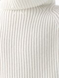 ribbed high collar sweater