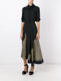 metallic detailing asymmetric skirt