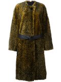 animal print shearling coat 