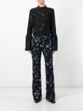 embroidered flared trousers