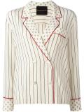 pinstriped double breasted blazer
