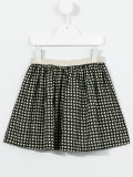 checked full skirt 