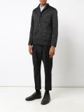pinstripe shirt jacket