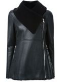 shearling peplum jacket