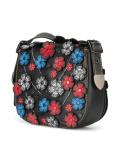 'Tea Rose Applique' saddle bag