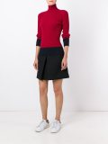 ribbed two tone turtleneck jumper