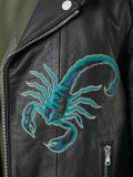 scorpion patches biker jacket