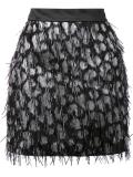 embellished straight skirt