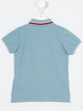 stripe neck polo shirt