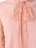 pussy bow tulle jumper