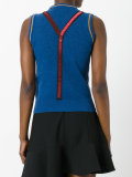 embellished suspender chain vest