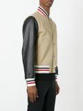 striped detail bomber jacket