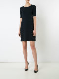 ruffle trim short sleeve dress