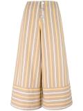 striped cropped trousers 