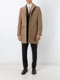 buttoned mid-length coat