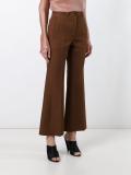 pleated flared trousers