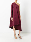 satin one-shoulder dress