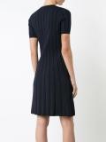 pleated striped dress