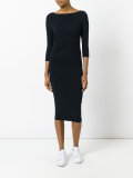 shirred front dress